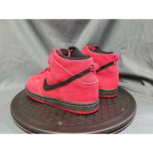 Nike Dunk High (PS) Sneakers Black Red Suede Size 13c Display NEW NO BOX ! - Picture 6 of 13